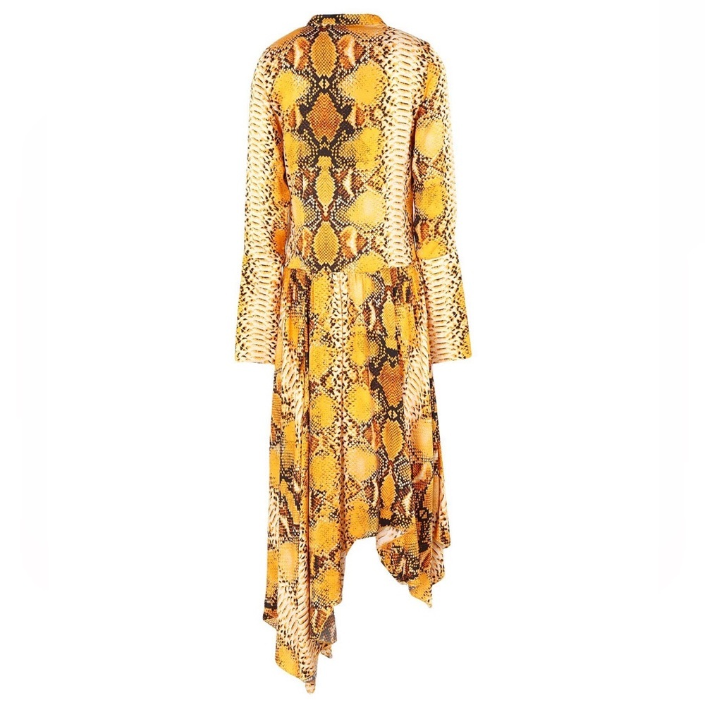 Dimora yellow snakeskin midi dress - Picture 2 of 7